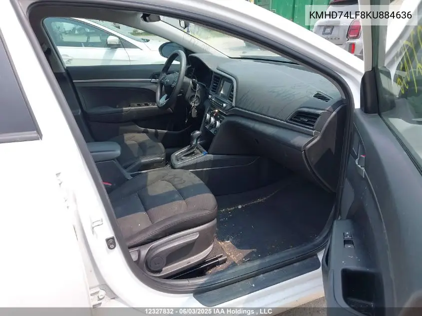 KMHD74LF8KU884636 2019 Hyundai Elantra Essential