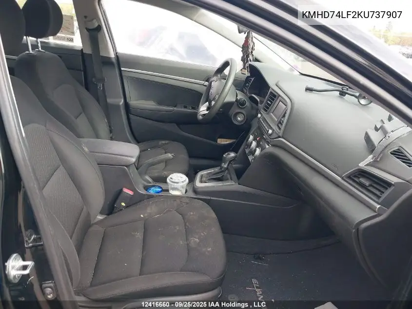 KMHD74LF2KU737907 2019 Hyundai Elantra Essential