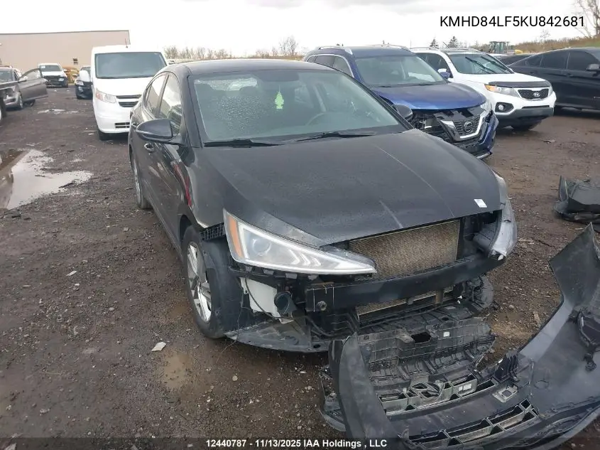 KMHD84LF5KU842681 2019 Hyundai Elantra Preferred