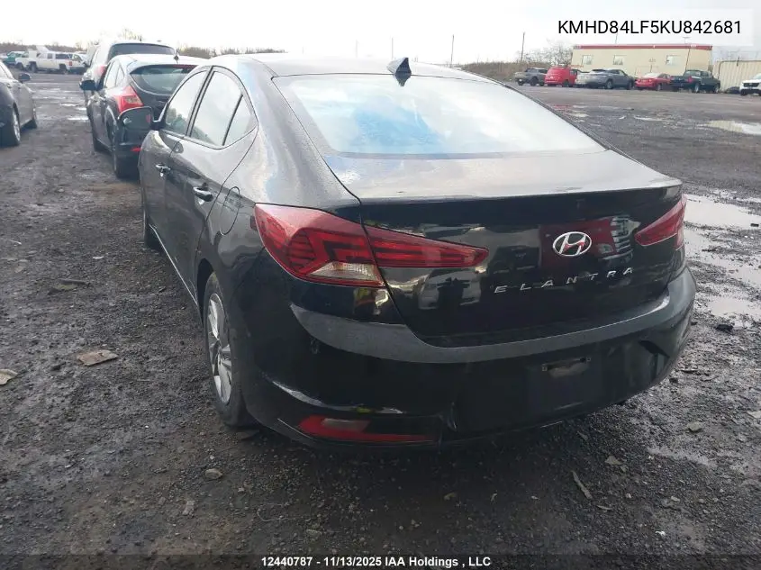 KMHD84LF5KU842681 2019 Hyundai Elantra Preferred