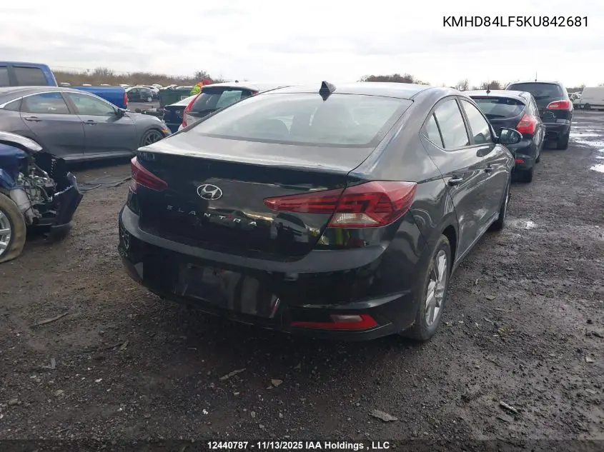 KMHD84LF5KU842681 2019 Hyundai Elantra Preferred
