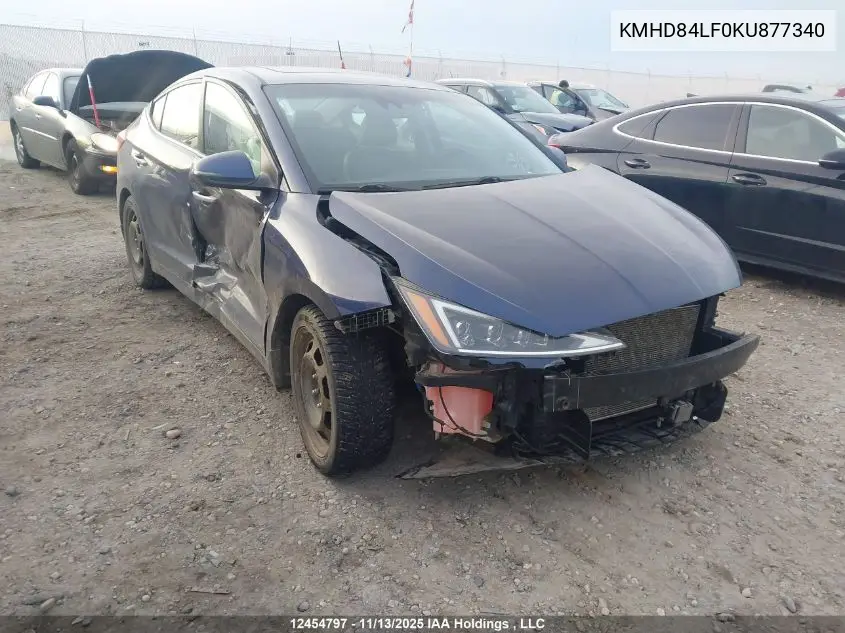 KMHD84LF0KU877340 2019 Hyundai Elantra Ultimate