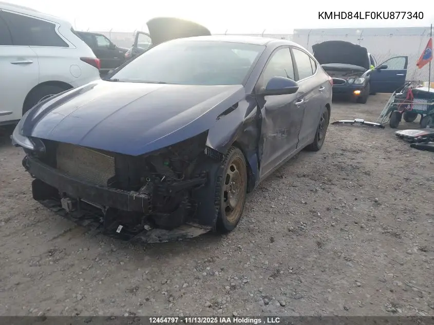 KMHD84LF0KU877340 2019 Hyundai Elantra Ultimate