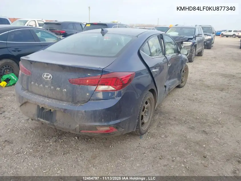 KMHD84LF0KU877340 2019 Hyundai Elantra Ultimate