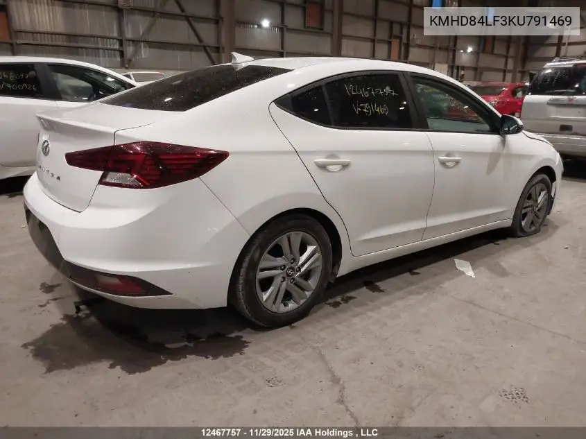 KMHD84LF3KU791469 2019 Hyundai Elantra Preferred