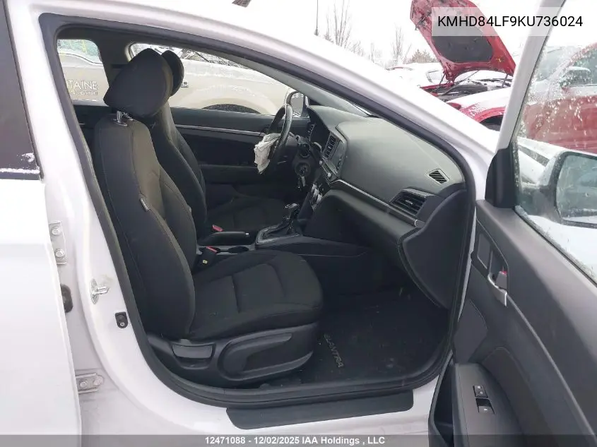KMHD84LF9KU736024 2019 Hyundai Elantra Sel/Value/Limited