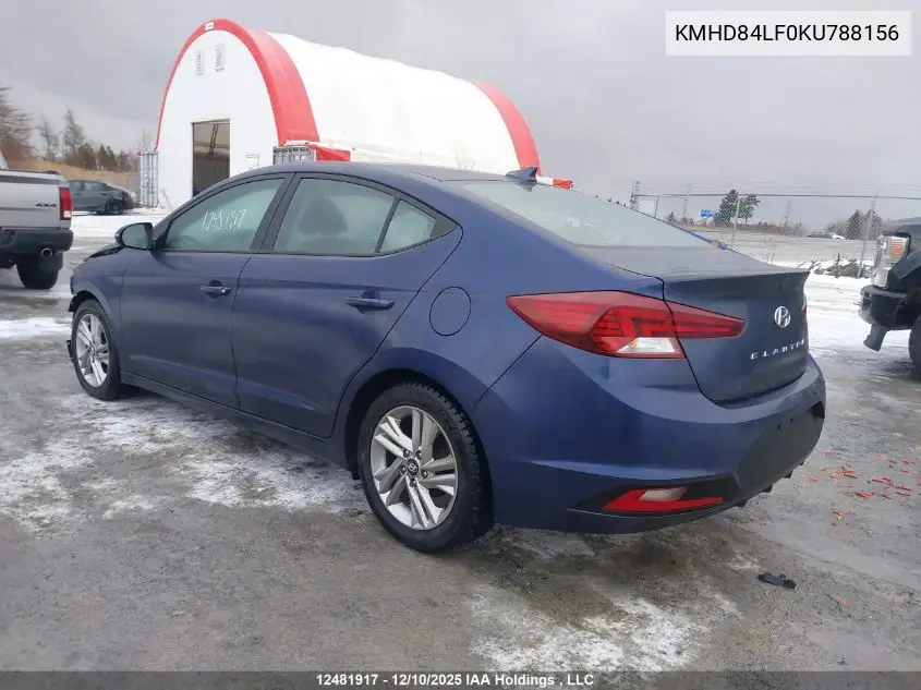 KMHD84LF0KU788156 2019 Hyundai Elantra Preferred