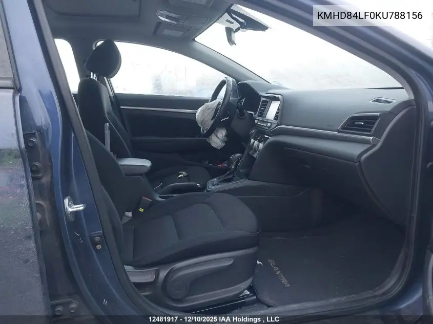 KMHD84LF0KU788156 2019 Hyundai Elantra Preferred