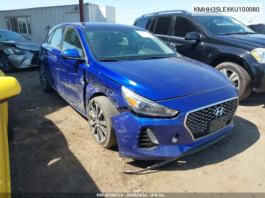 2019 Hyundai Elantra Gt VIN: KMHH35LEXKU100080 Lot: 40266314