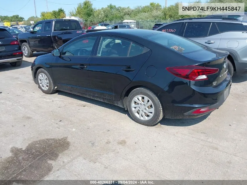 5NPD74LF9KH445847 2019 Hyundai Elantra Se