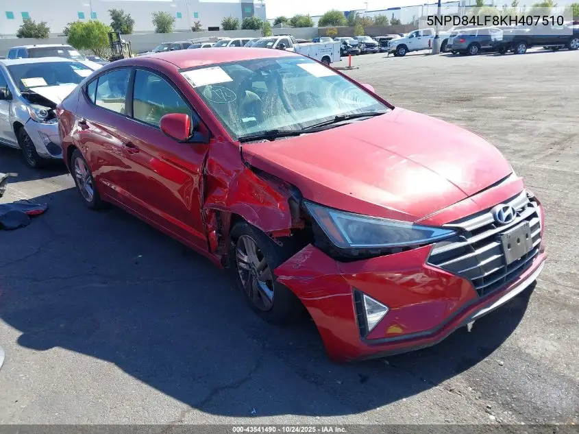 5NPD84LF8KH407510 2019 Hyundai Elantra Sel
