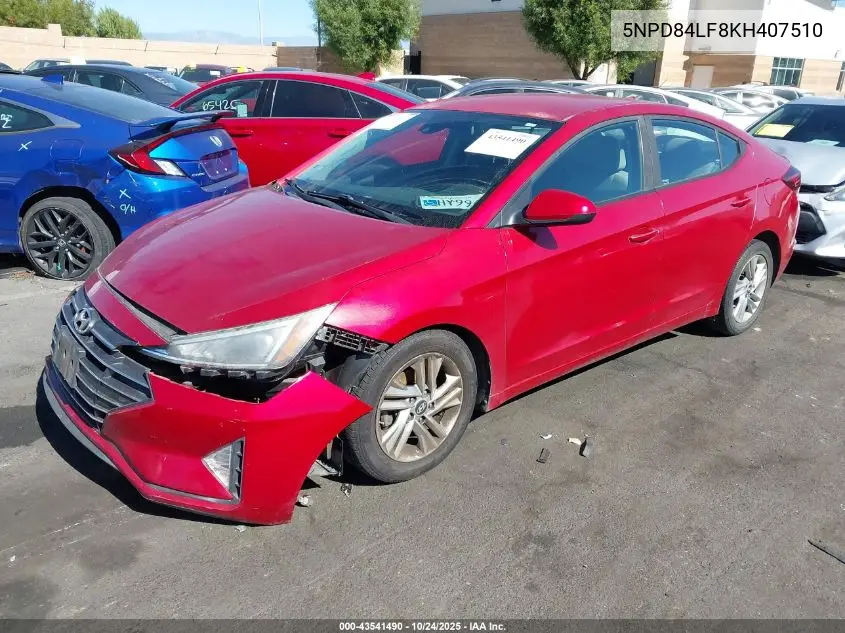 5NPD84LF8KH407510 2019 Hyundai Elantra Sel