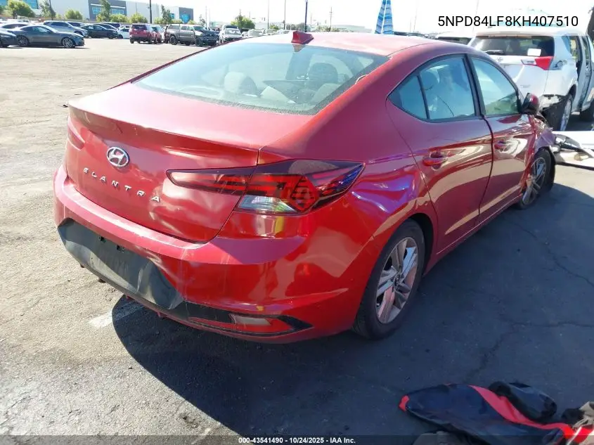 5NPD84LF8KH407510 2019 Hyundai Elantra Sel