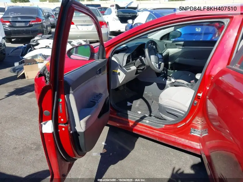 5NPD84LF8KH407510 2019 Hyundai Elantra Sel