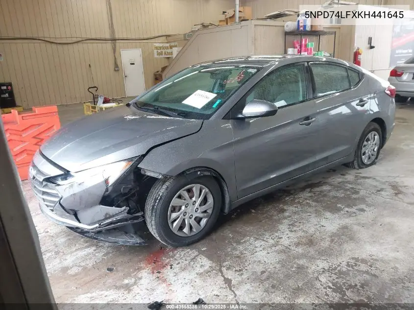 5NPD74LFXKH441645 2019 Hyundai Elantra Se