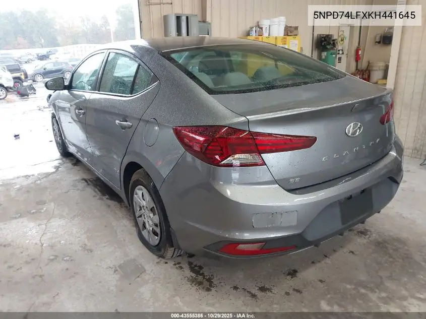 5NPD74LFXKH441645 2019 Hyundai Elantra Se
