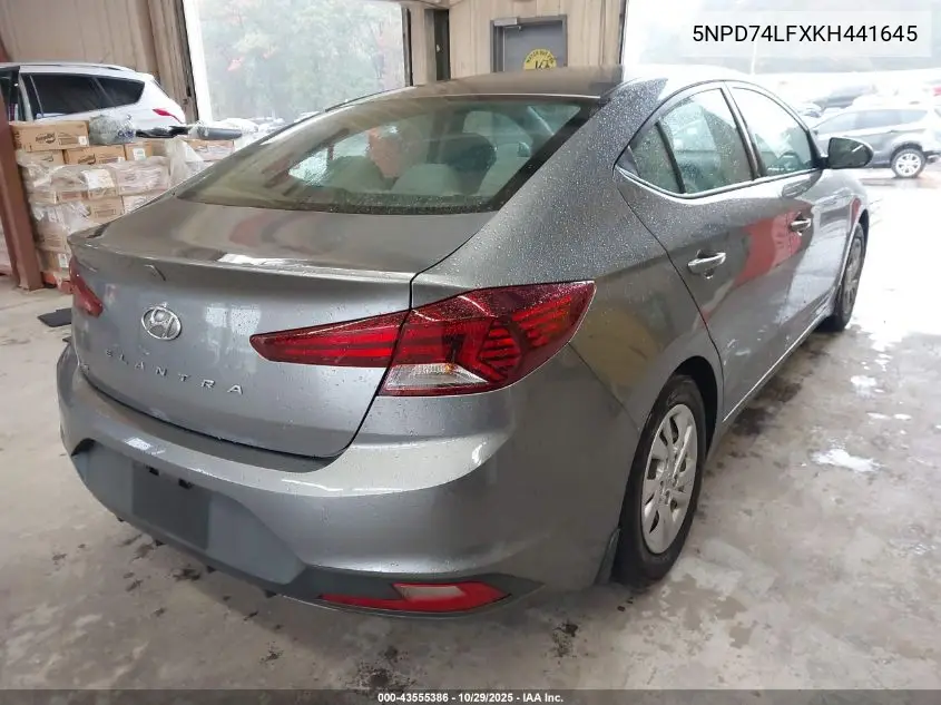 5NPD74LFXKH441645 2019 Hyundai Elantra Se