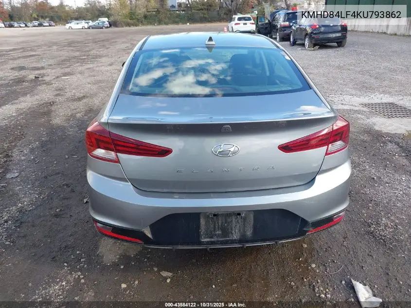 KMHD84LF4KU793862 2019 Hyundai Elantra Sel