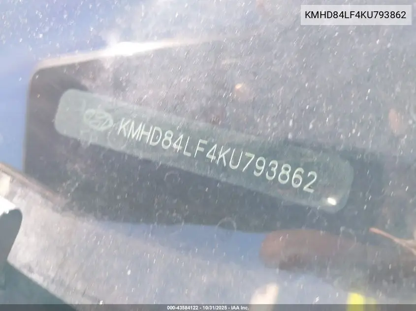 KMHD84LF4KU793862 2019 Hyundai Elantra Sel