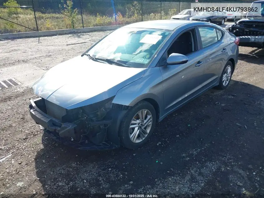 KMHD84LF4KU793862 2019 Hyundai Elantra Sel