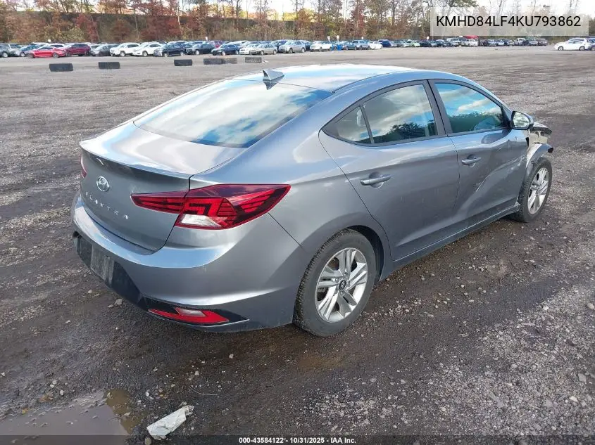 KMHD84LF4KU793862 2019 Hyundai Elantra Sel