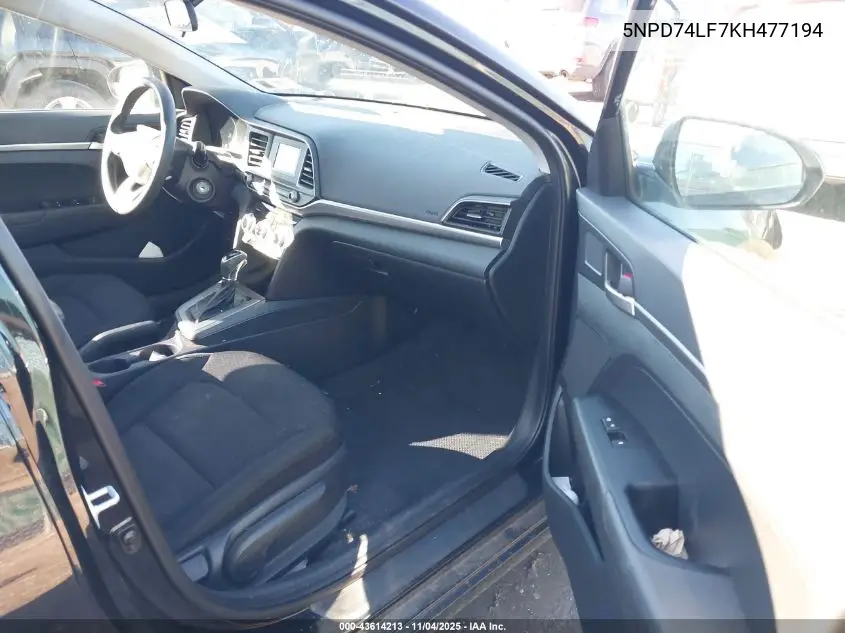 5NPD74LF7KH477194 2019 Hyundai Elantra Se