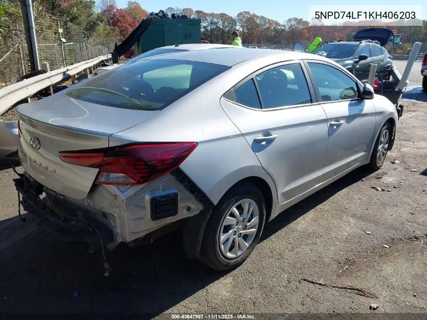 5NPD74LF1KH406203 2019 Hyundai Elantra Se