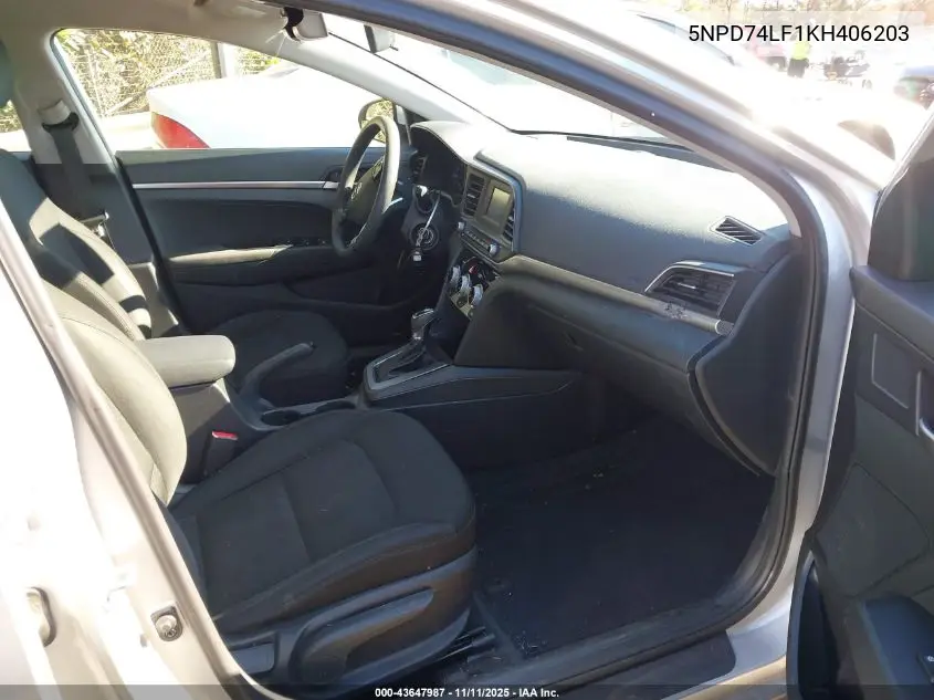 5NPD74LF1KH406203 2019 Hyundai Elantra Se