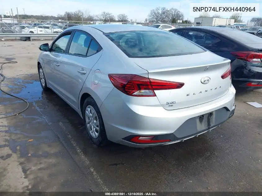 5NPD74LFXKH440964 2019 Hyundai Elantra Se