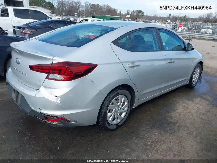 5NPD74LFXKH440964 2019 Hyundai Elantra Se