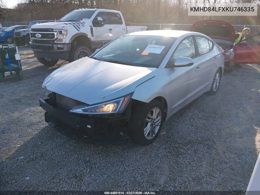 KMHD84LFXKU746335 2019 Hyundai Elantra Sel
