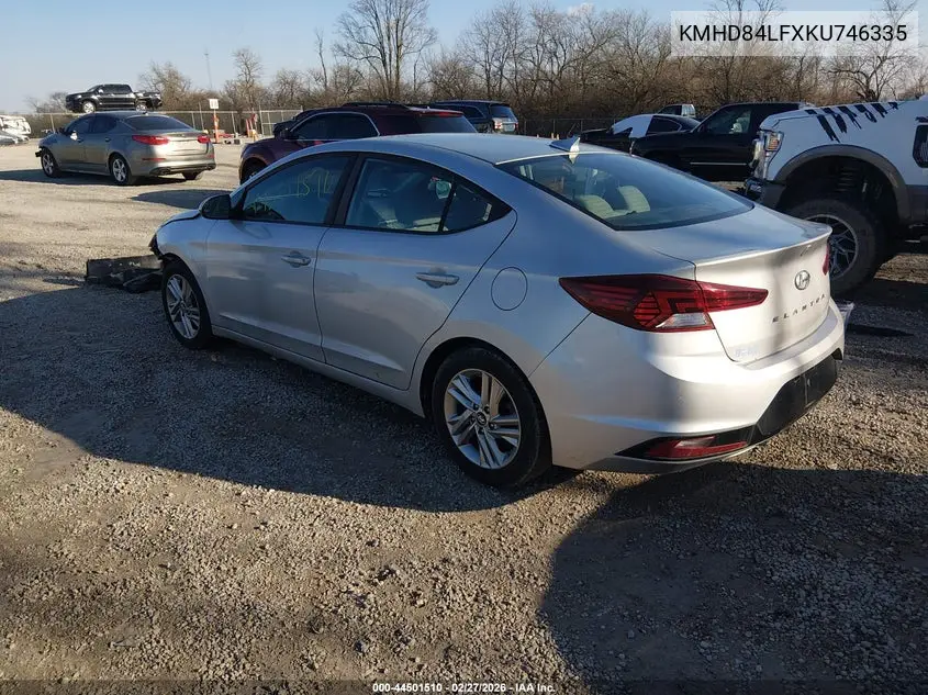 KMHD84LFXKU746335 2019 Hyundai Elantra Sel