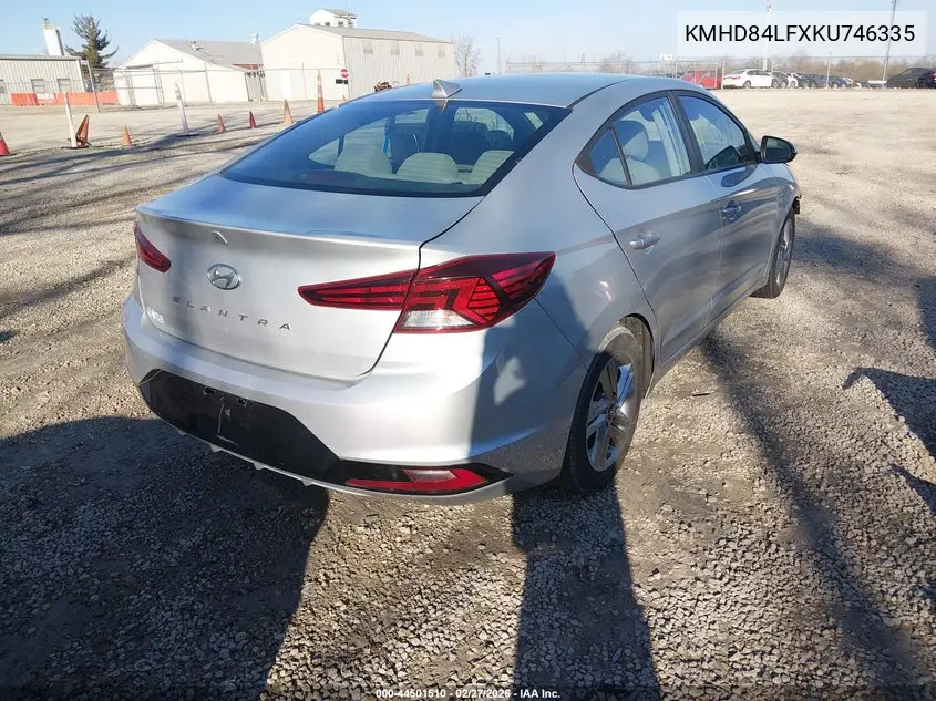 KMHD84LFXKU746335 2019 Hyundai Elantra Sel
