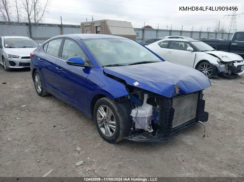 KMHD84LF4LU909496 2020 Hyundai Elantra Preferred Auto Ivt
