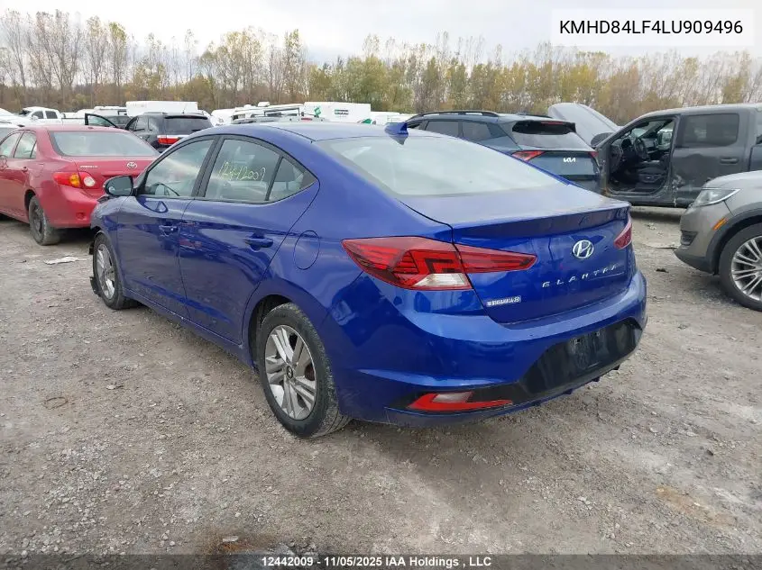 KMHD84LF4LU909496 2020 Hyundai Elantra Preferred Auto Ivt
