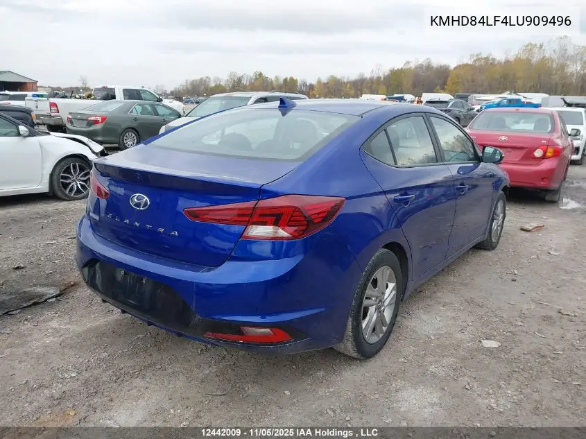 KMHD84LF4LU909496 2020 Hyundai Elantra Preferred Auto Ivt