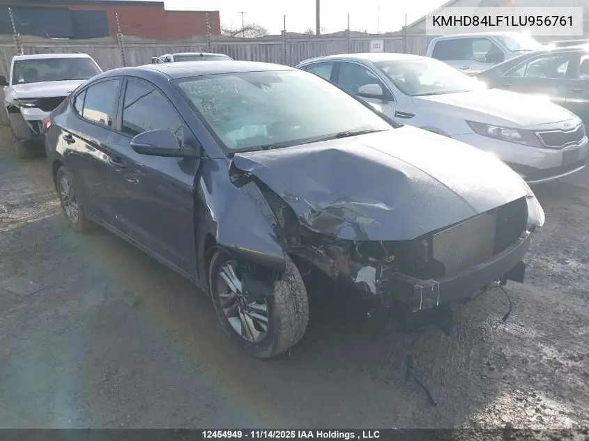 KMHD84LF1LU956761 2020 Hyundai Elantra Preferred With Sun And Safety Package Auto Ivt