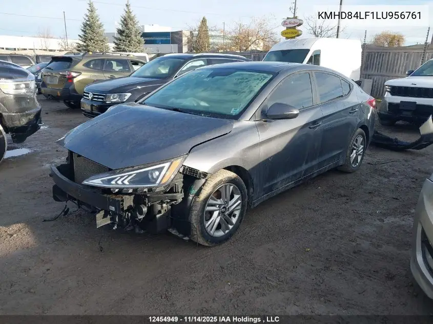 KMHD84LF1LU956761 2020 Hyundai Elantra Preferred With Sun And Safety Package Auto Ivt