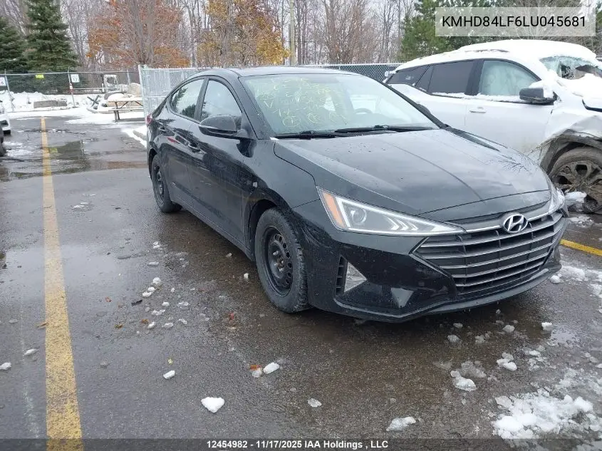 KMHD84LF6LU045681 2020 Hyundai Elantra Preferred Auto Ivt