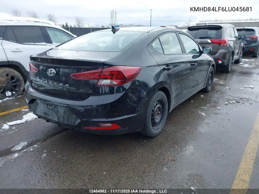 KMHD84LF6LU045681 2020 Hyundai Elantra Preferred Auto Ivt