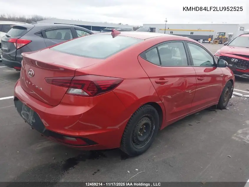 KMHD84LF2LU952525 2020 Hyundai Elantra Sel/Value/Limited