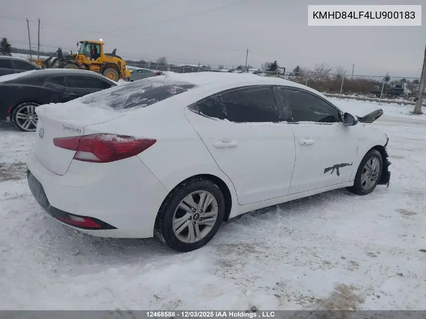 KMHD84LF4LU900183 2020 Hyundai Elantra Sel/Value/Limited