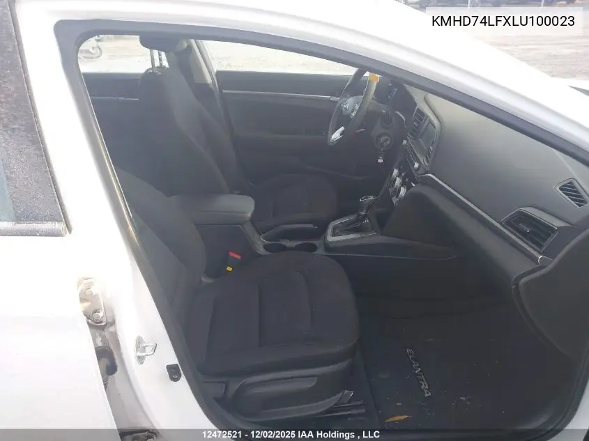 KMHD74LFXLU100023 2020 Hyundai Elantra Essential Auto Ivt