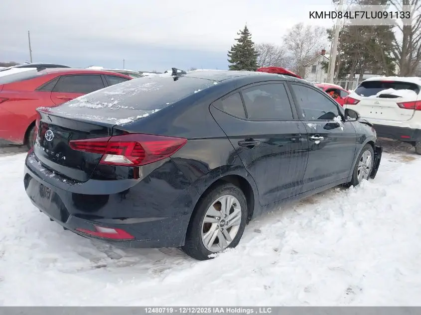KMHD84LF7LU091133 2020 Hyundai Elantra Preferred With Sun And Safety Package Auto Ivt