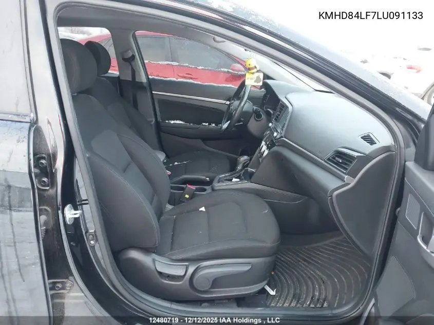 KMHD84LF7LU091133 2020 Hyundai Elantra Preferred With Sun And Safety Package Auto Ivt