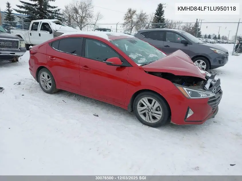 KMHD84LF1LU950118 2020 Hyundai Elantra Sel/Value/Limited
