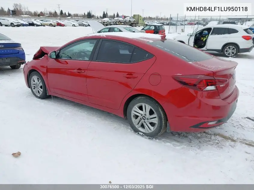 KMHD84LF1LU950118 2020 Hyundai Elantra Sel/Value/Limited
