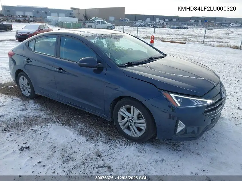 KMHD84LF2LU000320 2020 Hyundai Elantra Sel/Value/Limited