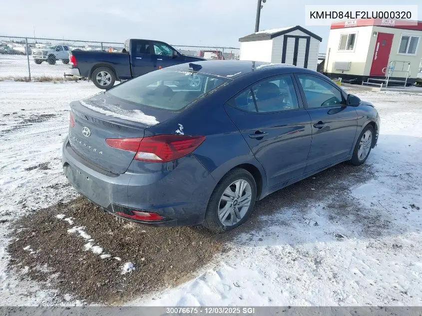 KMHD84LF2LU000320 2020 Hyundai Elantra Sel/Value/Limited