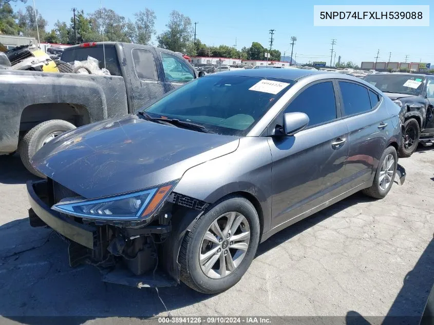 2020 Hyundai Elantra Se VIN: 5NPD74LFXLH539088 Lot: 38941226